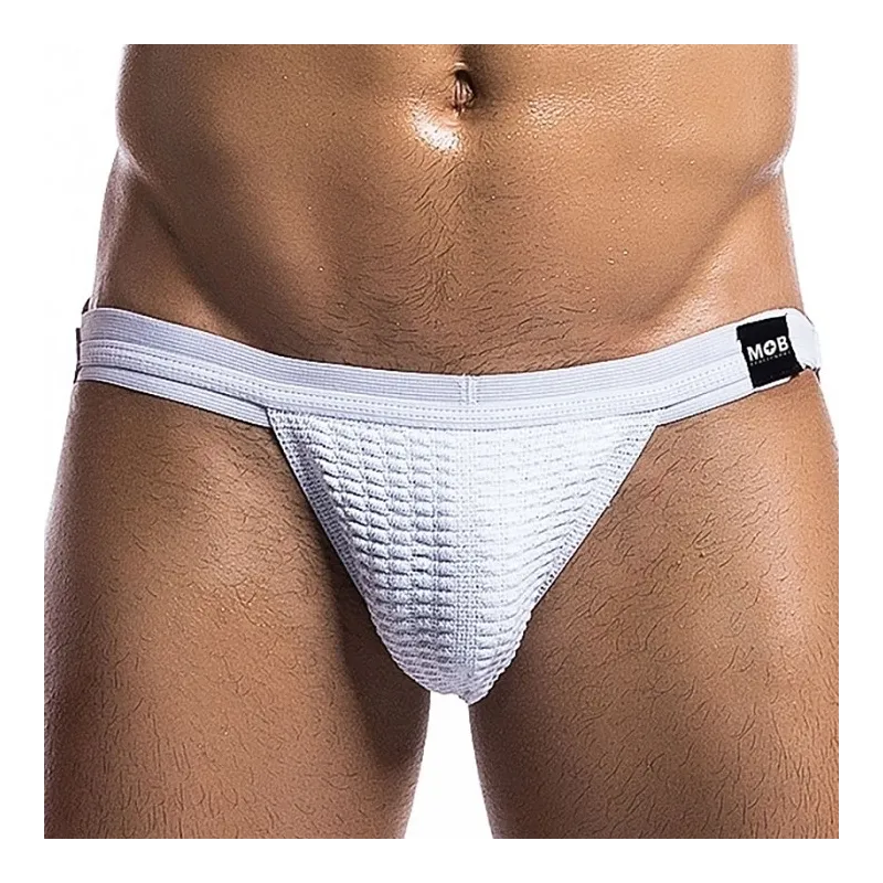 MOB Eroticwear Jockstrap Fetish Swim Blanc